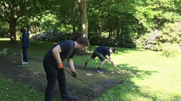 Arbeiten auf dem Zentralfriedhof Stralsund